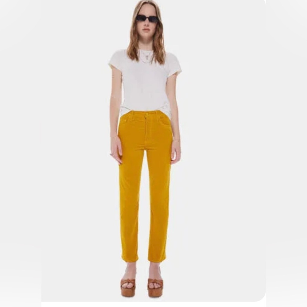 Sale !! Mother The Tomcat Ankle Jean Pants in Hopscotch Cafe Spice Corduroy 26